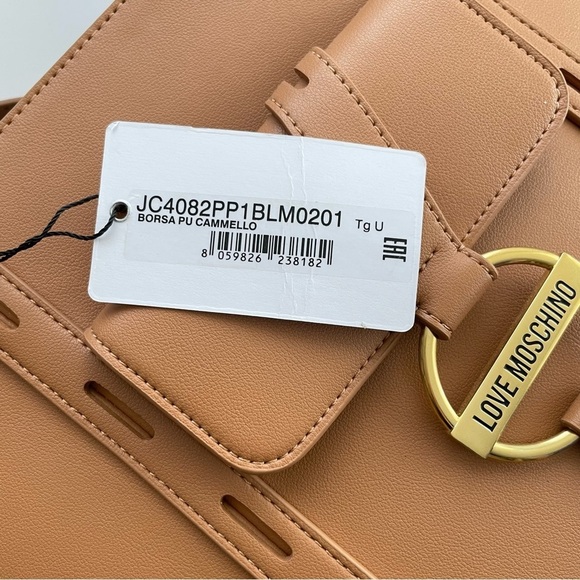 LOVE MOSCHINO Cammello Vegan Leather Tote camel Tote Tan - Picture 10 of 13